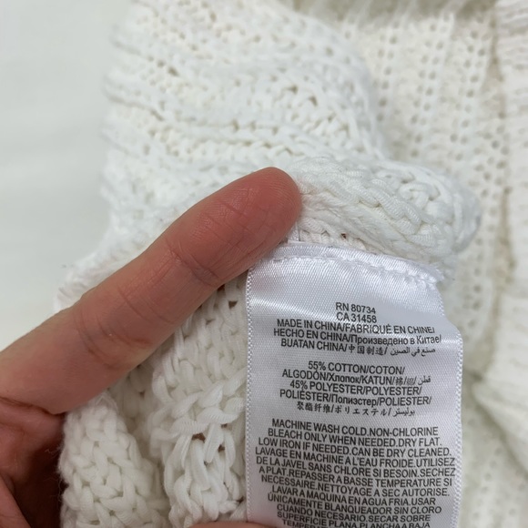 BCBGMAXAZRIA white tunic sweater XXS/XS like NEW! - Picture 6 of 6